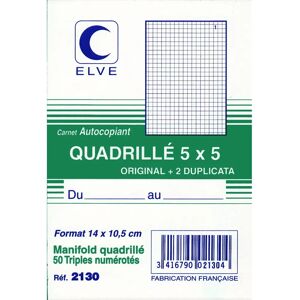 Manifold quadrillé Elve - Lot de 3, 14x10.5 cm - Publicité Manifold quadrillé Elve - Lot de 3, 14x10.5 cm - Publicité