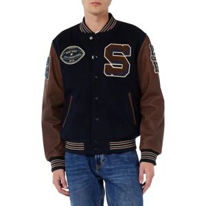 Veste varsity courte en laine et cuir Schott NYC LCTEDDYBD2 - Veste - Publicité Veste varsity courte en laine et cuir Schott NYC LCTEDDYBD2 - Veste - Publicité