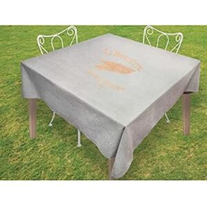 Nappe carrée en coton SOLEIL D'OCRE - Gris et or - 180x180 cm Nappe carrée en coton SOLEIL D'OCRE - Gris et or - 180x180 cm