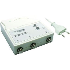 Amplificatore TV Metronic 414113 - VHF/UHF con Filtro LTE Amplificatore TV Metronic 414113 - VHF/UHF con Filtro LTE