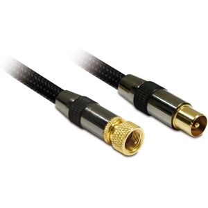 Câble coaxial Metronic 419005 - 1,5 m Noir - Antenne - Publicité Câble coaxial Metronic 419005 - 1,5 m Noir - Antenne - Publicité
