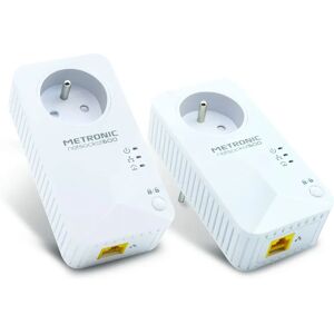Metronic Netsocket Duo 600 - Powerline CPL - Prise gigogne - Publicité Metronic Netsocket Duo 600 - Powerline CPL - Prise gigogne - Publicité
