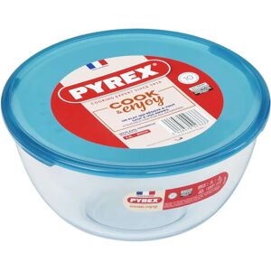 Pyrex 2L Glass Bowl with Lid - Durable Borosilicate, 21cm Pyrex 2L Glass Bowl with Lid - Durable Borosilicate, 21cm