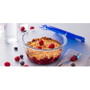 Pyrex Round Food Storage Container - 0.7L - Blue Pyrex Round Food Storage Container - 0.7L - Blue