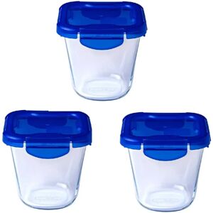 Ensemble Carré Cook&Go de Pyrex - 3 Boîtes - Bleu - Rangement alimentaire - Publicité Ensemble Carré Cook&Go de Pyrex - 3 Boîtes - Bleu - Rangement alimentaire - Publicité