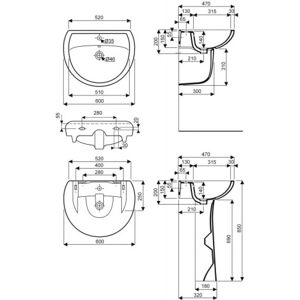 Colonne de lavabo Bastia blanche - Geberit - Meuble de salle de bain Colonne de lavabo Bastia blanche - Geberit - Meuble de salle de bain
