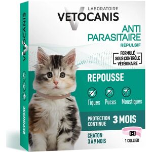 Collier antiparasitaire Vetocanis - Répulsif naturel contre puces et tiques pour chats - Publicité Collier antiparasitaire Vetocanis - Répulsif naturel contre puces et tiques pour chats - Publicité