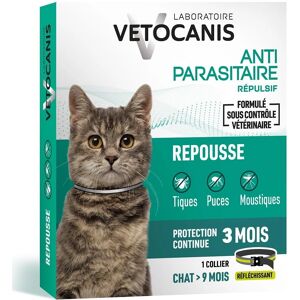 VETOCANIS Collier Réfléchissant Antiparasitaire pour Chat - 3 Mois - Publicité VETOCANIS Collier Réfléchissant Antiparasitaire pour Chat - 3 Mois - Publicité