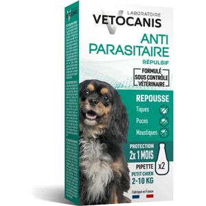 Vetocanis 2 Pipettes anti-puces et anti-tiques - Petit Chien 2-10kg - 2x 1 Mois de Protection - Publicité Vetocanis 2 Pipettes anti-puces et anti-tiques - Petit Chien 2-10kg - 2x 1 Mois de Protection - Publicité