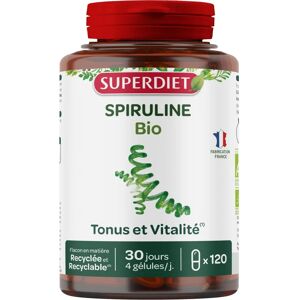 Superdiet Spiruline Bio 120 Gélules - Soutien Immunitaire et Forme - Publicité Superdiet Spiruline Bio 120 Gélules - Soutien Immunitaire et Forme - Publicité