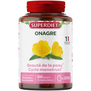 Superdiet Huile d’Onagre 200 Capsules - Complément alimentaire - Publicité Superdiet Huile d’Onagre 200 Capsules - Complément alimentaire - Publicité