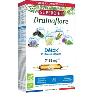Superdiet Drainaflore Bio Détox 20 Ampoules - Minceur - Compléments Alimentaires - Publicité Superdiet Drainaflore Bio Détox 20 Ampoules - Minceur - Compléments Alimentaires - Publicité