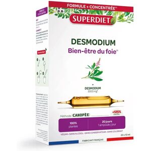 Super Diet Desmodium - Bien-être du foie 20 ampoules de 10ml - Publicité Super Diet Desmodium - Bien-être du foie 20 ampoules de 10ml - Publicité