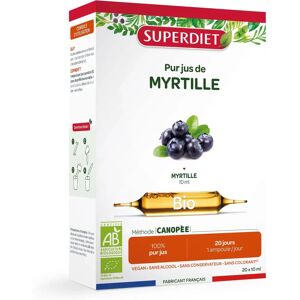 Super Diet Myrtille Bio - 20 Ampoules de 15 ml - Publicité Super Diet Myrtille Bio - 20 Ampoules de 15 ml - Publicité