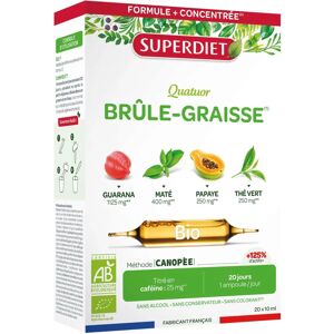 Super Diet Quatuor Bio Brûle-Graisse - Thé Vert, Papaye, Son d'Avoine, Guarana - Publicité Super Diet Quatuor Bio Brûle-Graisse - Thé Vert, Papaye, Son d'Avoine, Guarana - Publicité