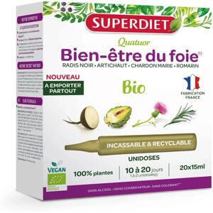 Superdiet Quatuor Bien-être du Foie Bio - 20 Unités - Publicité Superdiet Quatuor Bien-être du Foie Bio - 20 Unités - Publicité