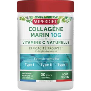 Superdiet Collagène Marin en Poudre - Types I, II & III - 210g - Publicité Superdiet Collagène Marin en Poudre - Types I, II & III - 210g - Publicité