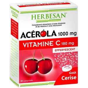 Herbesan Acerola 1000 Goût Cerise - 30 Comprimés Effervescents - Publicité Herbesan Acerola 1000 Goût Cerise - 30 Comprimés Effervescents - Publicité