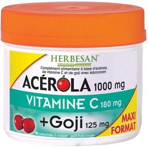 Herbesan Acerola 1000 + Goji Comprimés à Croquer - Complément Alimentaire - Publicité Herbesan Acerola 1000 + Goji Comprimés à Croquer - Complément Alimentaire - Publicité