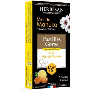 Herbesan Miel de Manuka IAA 10+ Pastilles Citron - Publicité Herbesan Miel de Manuka IAA 10+ Pastilles Citron - Publicité