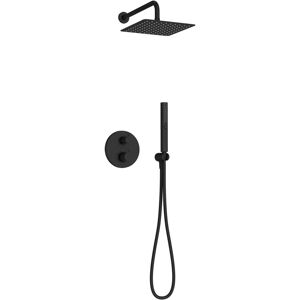 Jacob Delafon Square Metro Thermostatic Shower Faucet - Black Matte Jacob Delafon Square Metro Thermostatic Shower Faucet - Black Matte