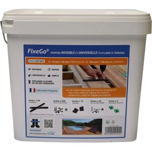 Fixations pour terrasse Jouplast Fixego - Invisibles, 19-25mm, 64 pcs - Publicité Fixations pour terrasse Jouplast Fixego - Invisibles, 19-25mm, 64 pcs - Publicité