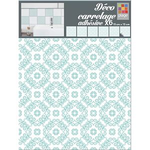 PLAGE Wall Sticker - Green Arabesque 15cm x 15cm - Wall Decor PLAGE Wall Sticker - Green Arabesque 15cm x 15cm - Wall Decor