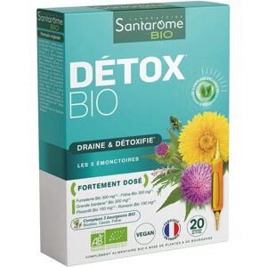 Santarome Bio Détox - 20 Ampoules Bio pour la Détox - Publicité Santarome Bio Détox - 20 Ampoules Bio pour la Détox - Publicité