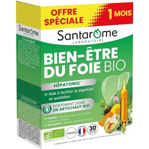 Santarome Bio Soutien du Foie Bio 30 Ampoules - Complément Alimentaire - Publicité Santarome Bio Soutien du Foie Bio 30 Ampoules - Complément Alimentaire - Publicité