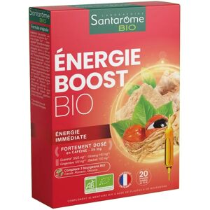 Santarome Bio Énergie Boost - Complément Alimentaire Bio avec Guarana, Ginseng, Baobab - Publicité Santarome Bio Énergie Boost - Complément Alimentaire Bio avec Guarana, Ginseng, Baobab - Publicité