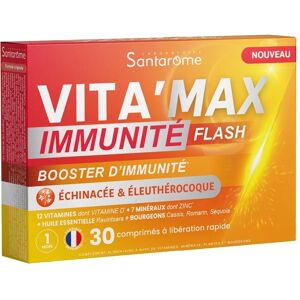 Santarome Vita'Max Booster Immunité - Complément Alimentaire - Publicité Santarome Vita'Max Booster Immunité - Complément Alimentaire - Publicité