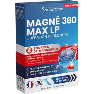 Santarome Magné 360 Max LP Libération Prolongée - Complément Alimentaire - Publicité Santarome Magné 360 Max LP Libération Prolongée - Complément Alimentaire - Publicité