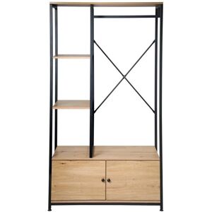 Calicosy Brown Wardrobe with 2 Doors - 167cm High Calicosy Brown Wardrobe with 2 Doors - 167cm High
