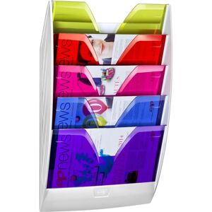 CEP Model 1201540811 Magnetic Wall-Mounted Magazine Rack - 5 Compartments CEP Model 1201540811 Magnetic Wall-Mounted Magazine Rack - 5 Compartments