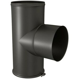 TEN - Té de 90° avec capuchon noir mat - Raccord de tuyau - Publicité TEN - Té de 90° avec capuchon noir mat - Raccord de tuyau - Publicité