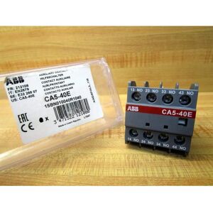 ABB CA5-40E Auxiliary Contact Module - 4-Pole, Front Mount, 690 V ABB CA5-40E Auxiliary Contact Module - 4-Pole, Front Mount, 690 V