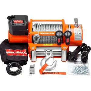 WINCHMAX 17000lb 24V Electric Winch - 26m Steel Rope - Heavy-Duty Recovery Gear WINCHMAX 17000lb 24V Electric Winch - 26m Steel Rope - Heavy-Duty Recovery Gear
