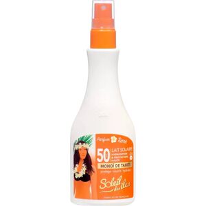 Spray solaire SPF50 Soleil Des Îles - Hydratant, Non Gras, Fabriqué en France - Publicité Spray solaire SPF50 Soleil Des Îles - Hydratant, Non Gras, Fabriqué en France - Publicité
