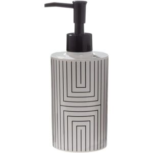 Spirella Zwart-Wit Graphic Zeepdispenser Set - Badkameraccessoire Spirella Zwart-Wit Graphic Zeepdispenser Set - Badkameraccessoire