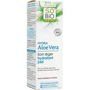 Crème Hydratante Léger Jour 24h Bio Aloe Vera 50ml - Publicité Crème Hydratante Léger Jour 24h Bio Aloe Vera 50ml - Publicité
