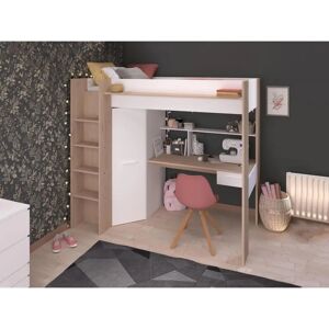Parisot Heavy Høytseng med skrivebord og garderobe - Plassbesparende for barn Parisot Heavy Høytseng med skrivebord og garderobe - Plassbesparende for barn