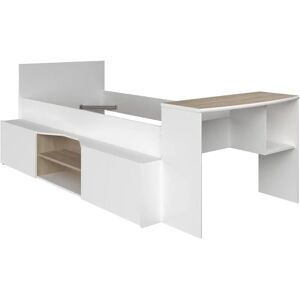 PARISOT Cleo Weiß Hochbett mit Stauraum - Kinderzimmermöbel PARISOT Cleo Weiß Hochbett mit Stauraum - Kinderzimmermöbel