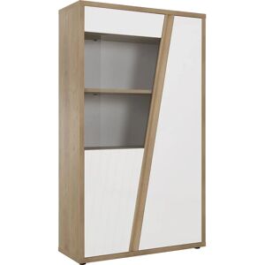 JAKSO Schrank - Eiche und Weiß - 2 Türen 109x45x191 cm JAKSO Schrank - Eiche und Weiß - 2 Türen 109x45x191 cm