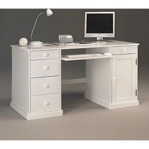 Bureau Blanc avec 5 Tiroirs - Mobilier de Bureau - Publicité Bureau Blanc avec 5 Tiroirs - Mobilier de Bureau - Publicité