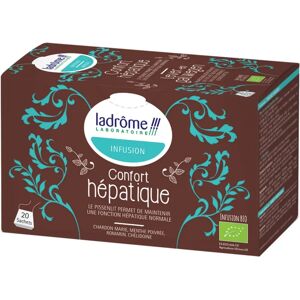Thé aux herbes bio pour le soutien du foie Ladrome - 20 sachets - Publicité Thé aux herbes bio pour le soutien du foie Ladrome - 20 sachets - Publicité