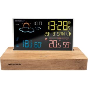 Station météo numérique en bois Thomson - Température intérieure/extérieure - Publicité Station météo numérique en bois Thomson - Température intérieure/extérieure - Publicité
