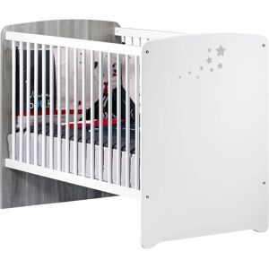 Lit bébé Baby Price New Nao - Hauteur réglable - Blanc - Conforme NF EN 716 Lit bébé Baby Price New Nao - Hauteur réglable - Blanc - Conforme NF EN 716