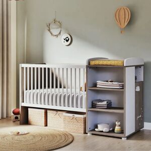 Ensemble Lit bébé et Commode Baby Price - Silex Gris - Évolutif 120x60cm - Publicité Ensemble Lit bébé et Commode Baby Price - Silex Gris - Évolutif 120x60cm - Publicité