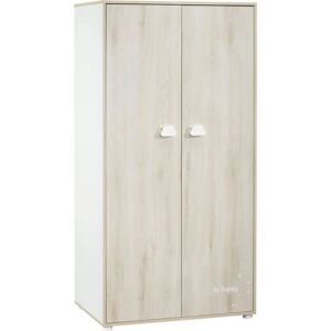 Armoire bébé 2 portes Smile Hêtre - Bois, Étagères ajustables, Fabriqué en France Armoire bébé 2 portes Smile Hêtre - Bois, Étagères ajustables, Fabriqué en France