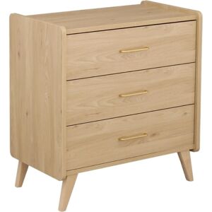 Cómoda vintage Arty marrón de 3 cajones Sauthon Cómoda vintage Arty marrón de 3 cajones Sauthon